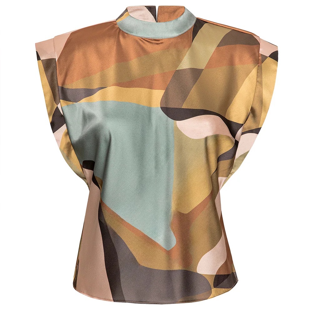 Misa Los Angeles Lucy Top- in Desert Abstract Print - Picture 5 of 5